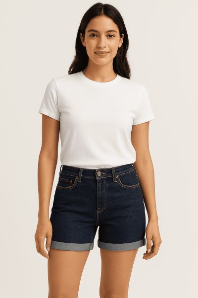 Womens Denim Shorts Image 1