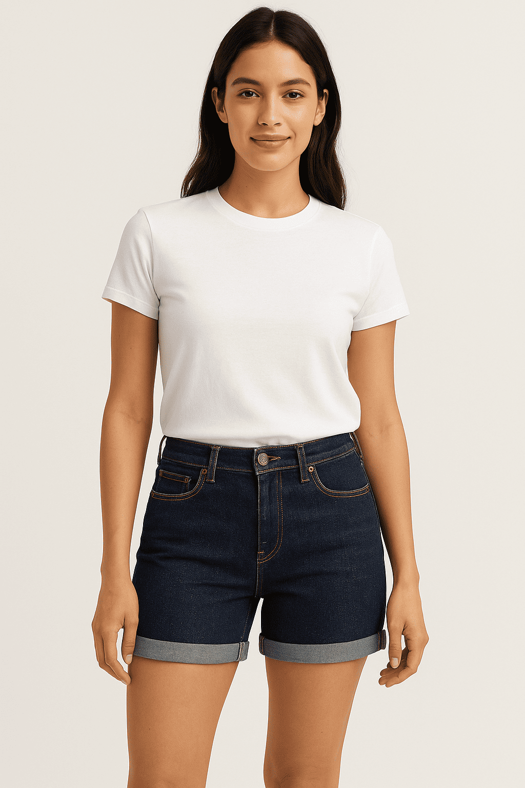 Womens Denim Shorts Image 3